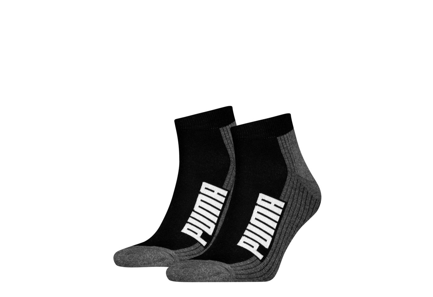 PUMA Kurzsocken PUMA UNISEX BWT CUSHIONED QUARTER 2P (2 Paar) Zweifarbig, Rippenbündchen von PUMA
