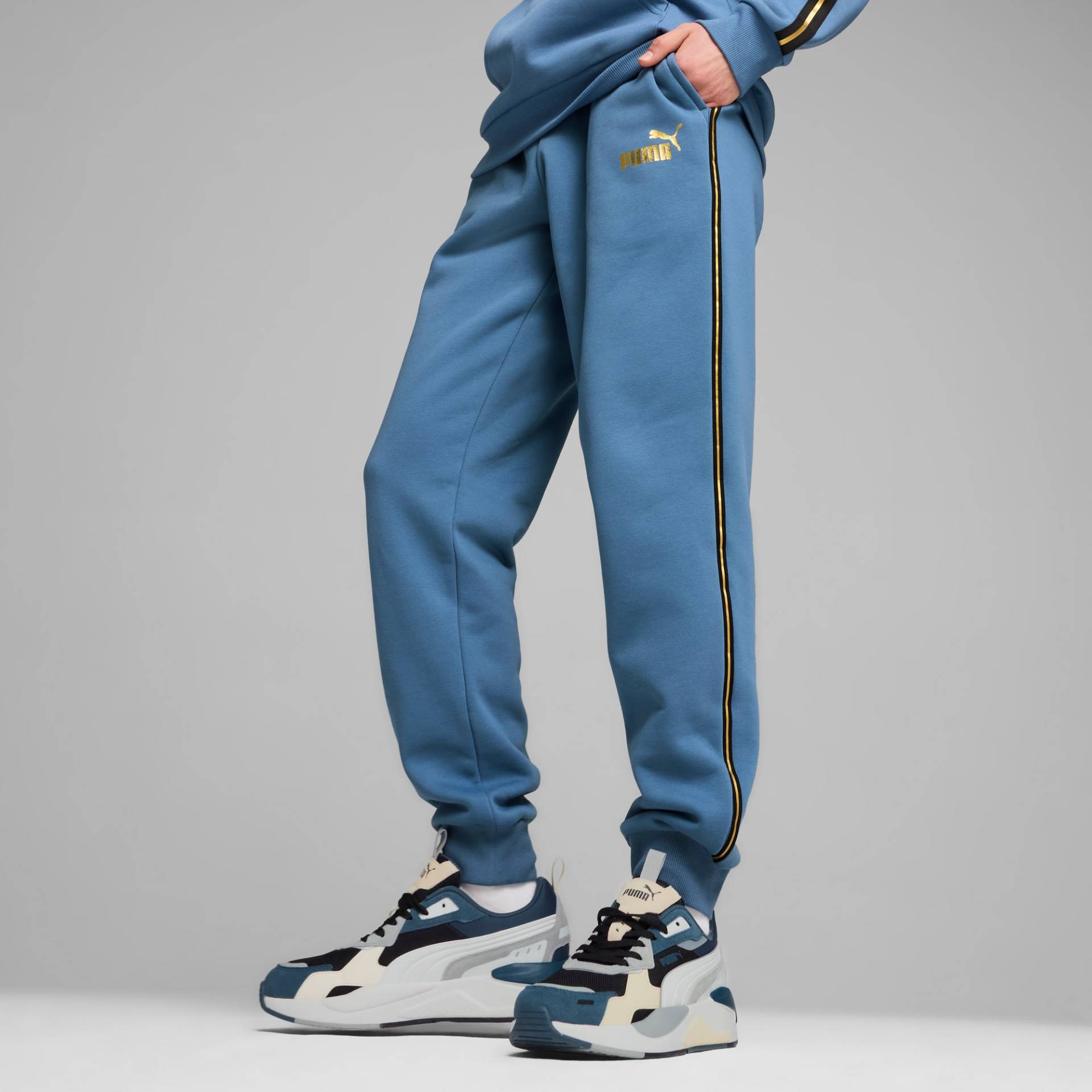 PUMA MINIMAL GOLD Jogginghose Herren, Blau, Größe: M, Kleidung von PUMA