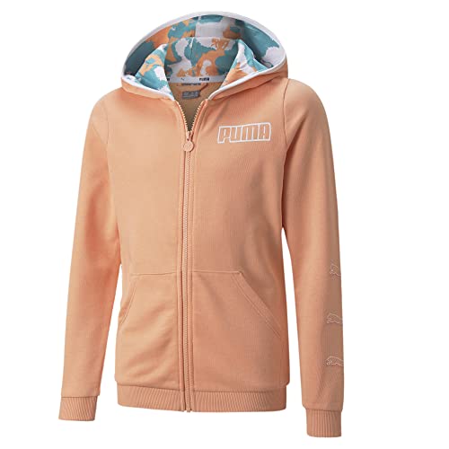 PUMA Mädchen Alpha Full-Zip Hoodie Tr G Sweatshirt, Orange, 12 años von PUMA