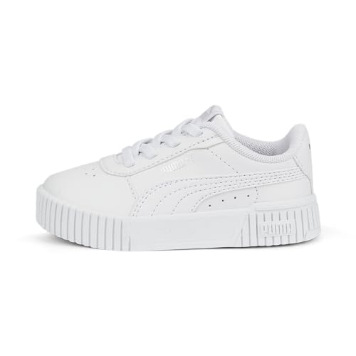 PUMA Carina 2.0 AC Sneakers Babys, White-White-Silver, 27 EU von PUMA