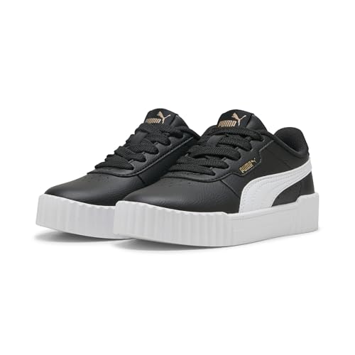 PUMA Mädchen Carina 3.0 Sneakers 31 Black White Gold PUMA Mädchen Carina 3.0 Sneakers 31 Black White Gold von PUMA