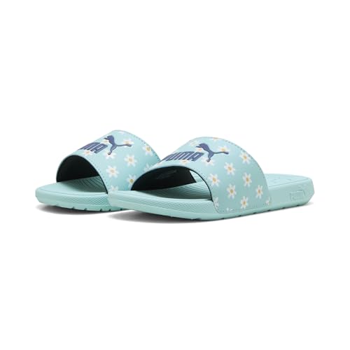 PUMA Mädchen Cool Cat 2.0 Daisies Slides 31, Safe Lake Blue Crystal White Almost Apricot von PUMA