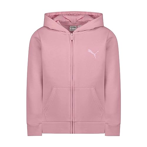 PUMA Mädchen Core Logo Zip Up Hoodie Kapuzenpulli, Light Pink, Large von PUMA