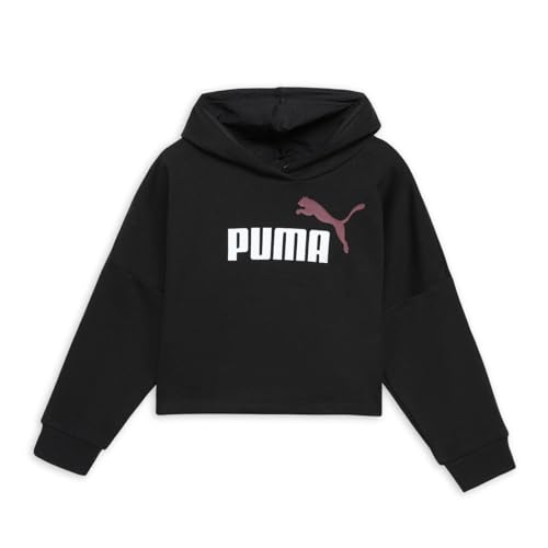 PUMA Mädchen ESS Logo Cropped Hoodie G Sweatshirt, Schwarz, Pfirsich, Smoothie, 152 von PUMA