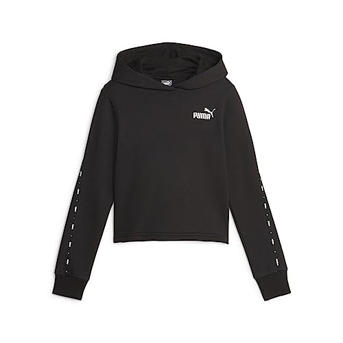 PUMA Mädchen ESS Tape Hoodie FL G Sweat, Schwarz, 140 von PUMA