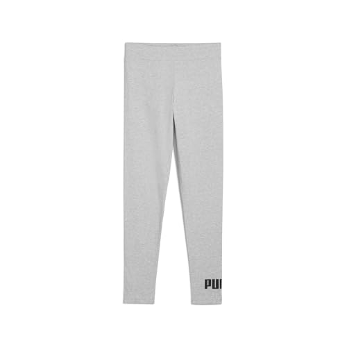 PUMA Mädchen Ess No.1 Logo Leggings G Leggings, Grau - Light Gray Heather, 164 von PUMA
