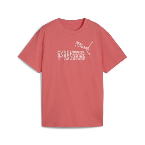 PUMA Mädchen Essentials Animal Logo Infill T-Shirt 176, Peach Frost Red von PUMA