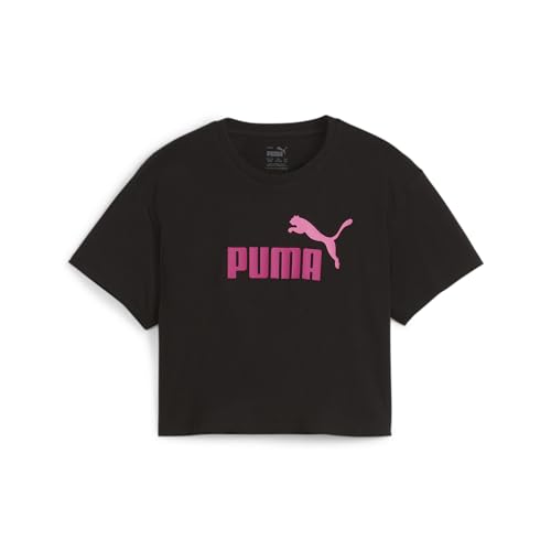 PUMA Mädchen Mädchen Cropped T-Shirt mit Logo 116Black von PUMA