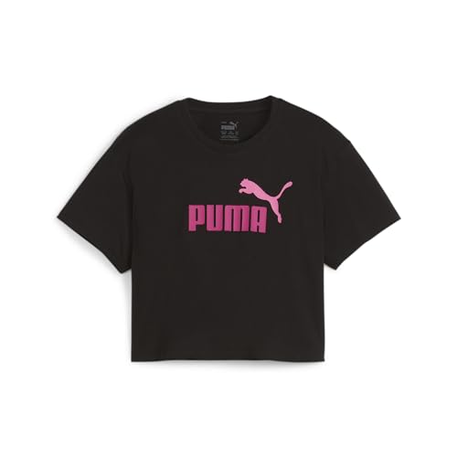 PUMA Mädchen Mädchen Cropped T-Shirt mit Logo 176Black von PUMA