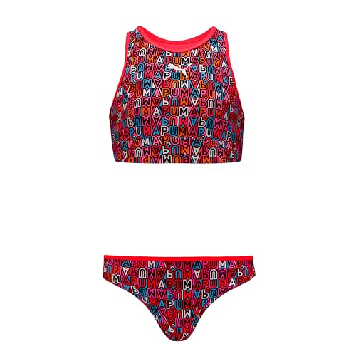 PUMA Mädchen Printed Bikini Set, Multicolor, 164 EU von PUMA