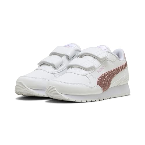 PUMA Mädchen ST Runner v4 Glitter Sneakers 27.5, White Copper Rose Mauve Metallic Pink PUMA Mädchen ST Runner v4 Glitter Sneakers 27.5, White Copper Rose Mauve Metallic Pink von PUMA