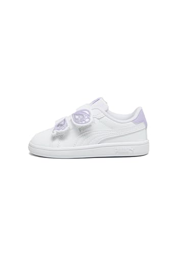 PUMA Mädchen Smash 3.0 Butterfly Sneakers 31, White Vivid Violet Silver Purple Metallic von PUMA