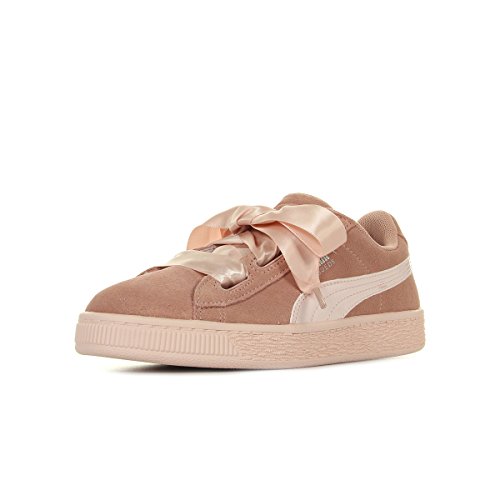 PUMA Mädchen Suede Heart Jewel PS Sneaker, Peach Beige-Pearl, 34 von PUMA