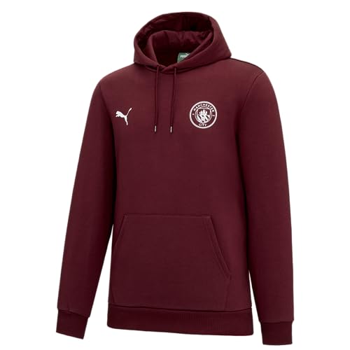 PUMA Manchester City Essentials Kapuzenpullover – Unisex – Burgunderrot – Größe: L von PUMA