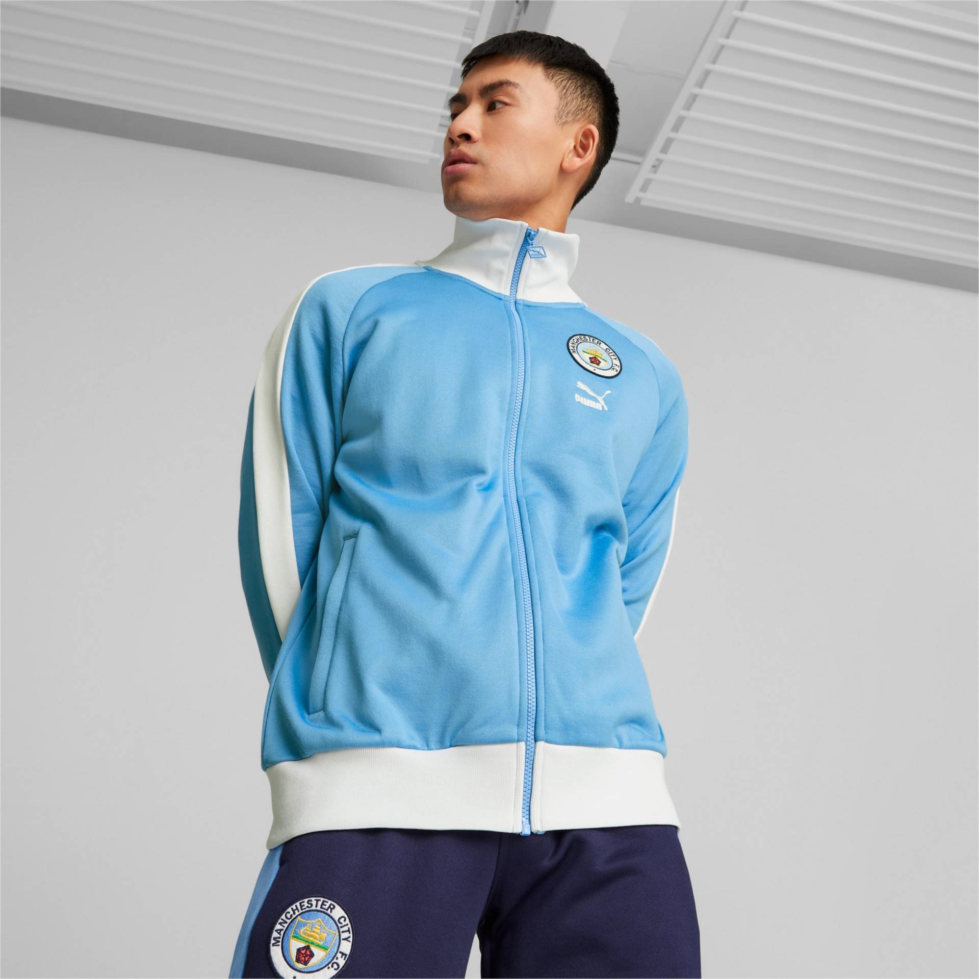 PUMA Manchester City F.C. ftblHeritage T7 Trainingsjacke Herren, Blau/Weiß, Größe: 4XL von PUMA