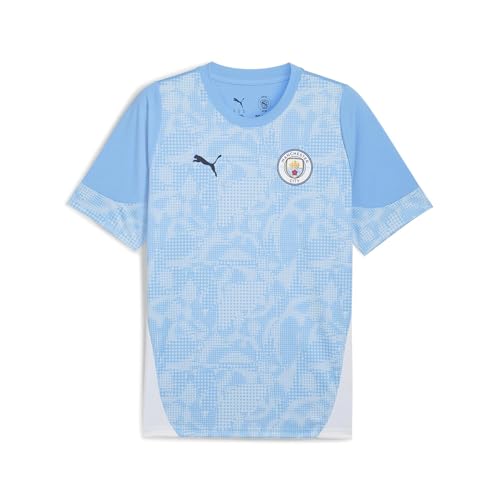 PUMA Unisex Kinder Manchester City FC Training Jersey Kids Trikots, Team Light Blue x White, Numeric_176 von PUMA