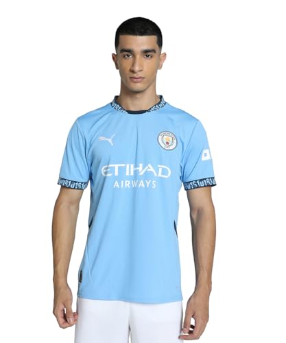 PUMA Manchester City Heimtrikot Saison 2024/25 - Replik - Herren - Team Hellblau, Team Hellblau-Marinblau, XS von PUMA
