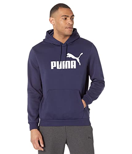 PUMA Men's Big & Tall Essentials Big Logo Fleece Hoodie BT, Peacoat, XLT von PUMA