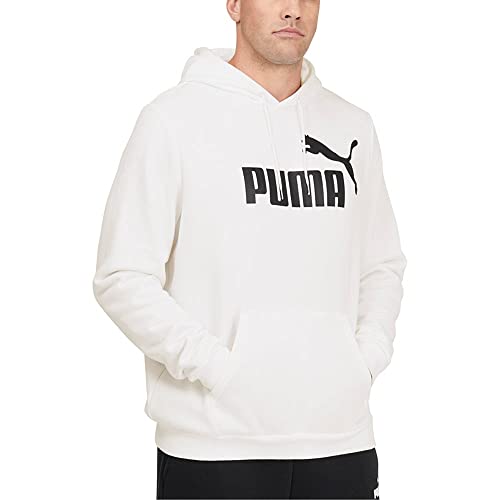 PUMA Men's Big & Tall Essentials Big Logo Fleece Hoodie BT, White, 3XLT von PUMA