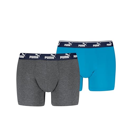 PUMA Men's Elements Boxer, Blue Combo, L (2er Pack) von PUMA