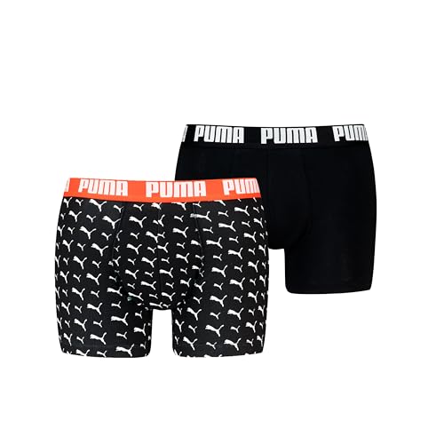 Puma Men's Boxer Briefs, Black/Red, L von PUMA