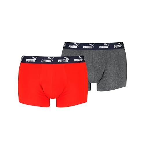 PUMA Men's Elements Trunk, red/Navy, L (2er Pack) von PUMA