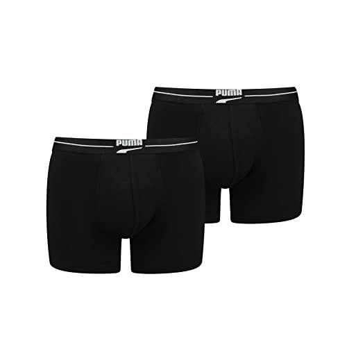 PUMA Men's Gentle Retro Boxer Briefs, Black Combo, L von PUMA