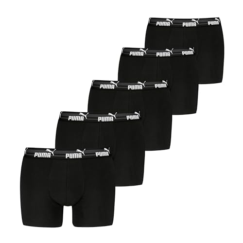PUMA Men's Men Bold Logo Boxer, Black, XXL (5er Pack) von PUMA