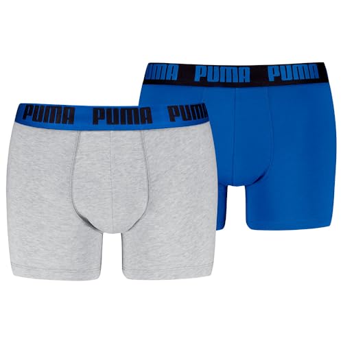 PUMA Men's Men Everyday Boxer, Blue/Grey Melange, XXL (2er Pack) von PUMA