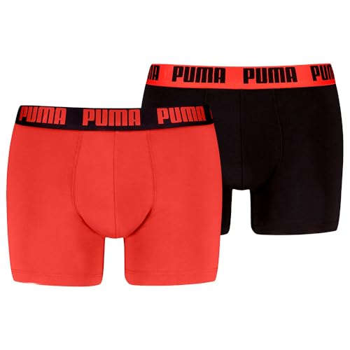 PUMA Men's Men Everyday Boxer, orange/Black, L (2er Pack) von PUMA