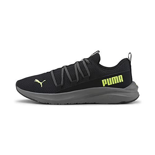 PUMA Herren Softride One4all Sneaker, Black Castlerock Lime Squeeze, 44.5 EU von PUMA