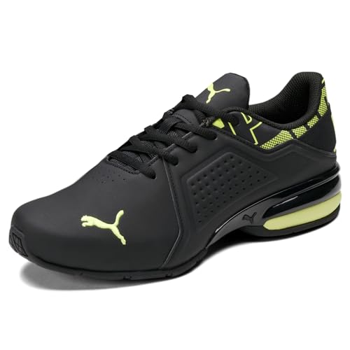 PUMA Men's Viz Runner Cross-Trainer (8.5, Puma/Black-Alert/Yellow-ii, Numeric_8_Point_5) von PUMA