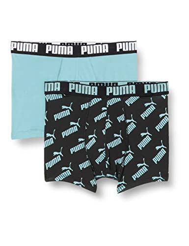 PUMA Mens AOP Boxer Boxershorts, sage Combo, Large (2er Pack) von PUMA