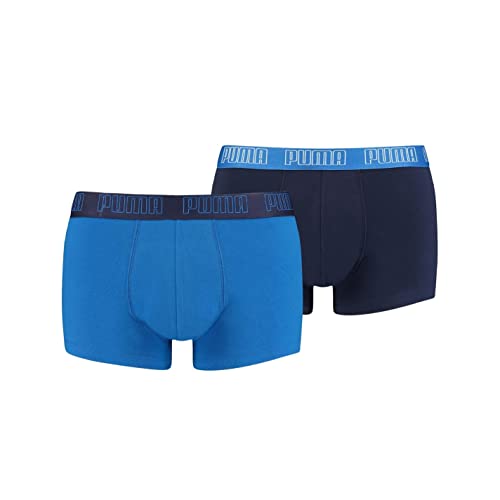 Puma Herren Trunk Unterwäsche, Blau, M (2er Pack) von PUMA