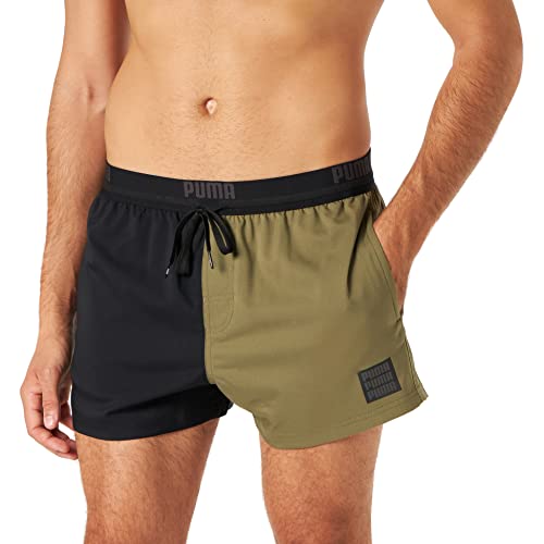 PUMA Mens Colour Block Shorts Boardshorts, Moss Green Combo, X-Large von PUMA