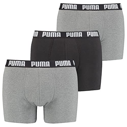 PUMA Herren Boxer Unterwäsche, Grau, L (3er Pack) von PUMA
