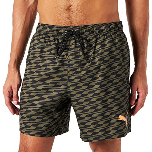 PUMA Mens Formstrip Mid Shorts Boardshorts, Moss Green Combo, X-Small von PUMA