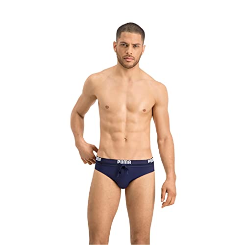 PUMA Herren Puma Logo Men's Swimming Swim Briefs, Navy, L EU von PUMA