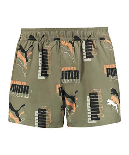 PUMA Mens Logo Print Shorts Boardshorts, Moss Green Combo, X-Large von PUMA