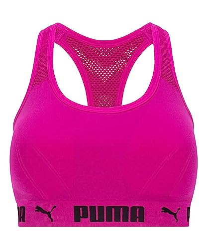 PUMA Nahtloser Sport-BH für Damen, Dunkelrosa/Breathe, small PUMA Nahtloser Sport-BH für Damen, Dunkelrosa/Breathe, small von PUMA