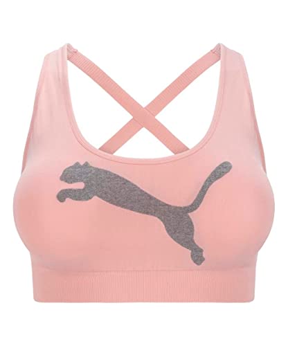 PUMA Nahtloser Sport-BH für Damen, Große Katze, Pastellrosa, Medium PUMA Nahtloser Sport-BH für Damen, Große Katze, Pastellrosa, Medium von PUMA