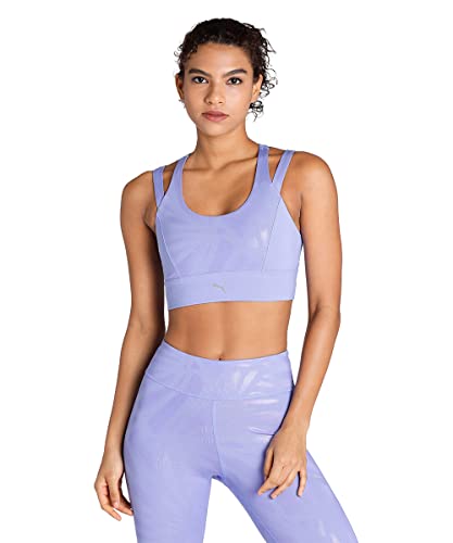 PUMA Nova Shine Damen EVERSCULPT Trainings-BH, Elektro Purple, L von PUMA