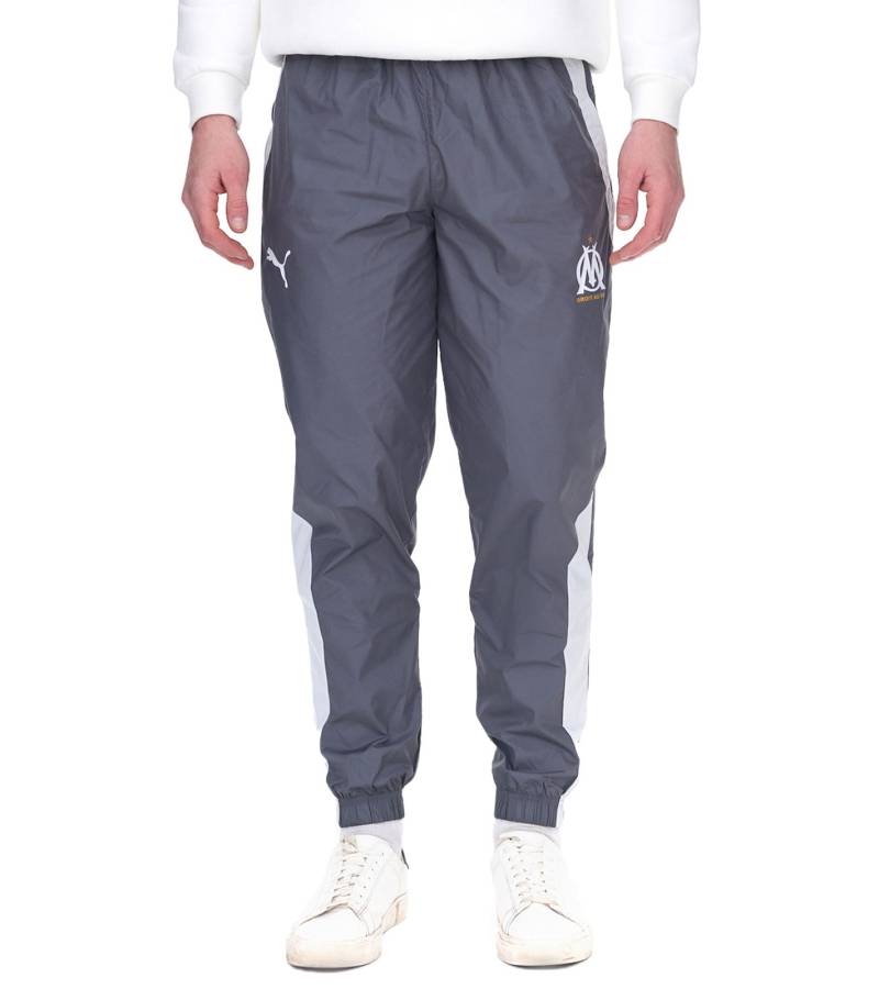 PUMA OLYMPIQUE DE MARSEILLE Herren Pre-Match-Hose Jogginghose Fußball-Pants 771901 07 Grau von PUMA