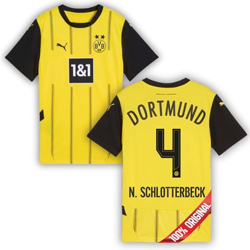 PUMA Original Home BVB Trikot - Offizielles Herren Heimtrikot Borussia Dortmund 24/25 - N. Schlotterbeck 4 - Gr. XL - Fussball Geschenke Fanartikel PUMA Original Home BVB Trikot - Offizielles Herren Heimtrikot Borussia Dortmund 24/25 - N. Schlotterbeck 4 - Gr. XL - Fussball Geschenke Fanartikel von PUMA
