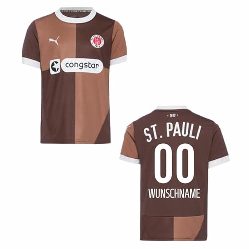 PUMA Original Home St. Pauli Trikot - Offizielles Herren Heimtrikot FC St. Pauli 24/25 - Wunschflock Personalisiert - Gr. S - Fussball Geschenke Fanartikel von PUMA