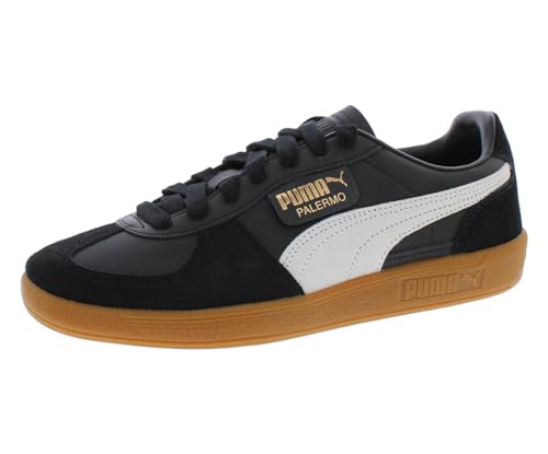 PUMA Palermo Leder, Puma Schwarz/Federgrau/Gummi, 10.5 von PUMA