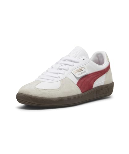 PUMA Herren Palermo Leder-Sneaker, White/Vapor Grey, 43 EU von PUMA