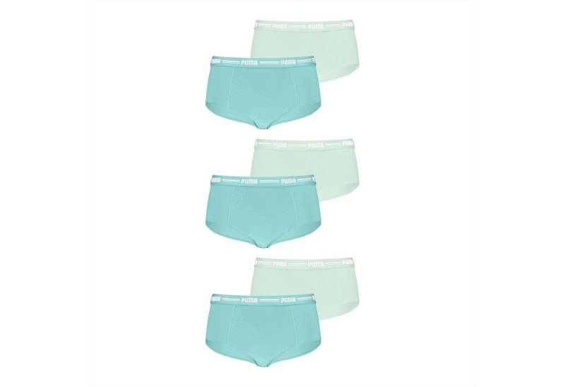 PUMA Panty Mini Shorts (6-St., 6 Stück) mit umlaufendem Markenschriftzug am Bund von PUMA