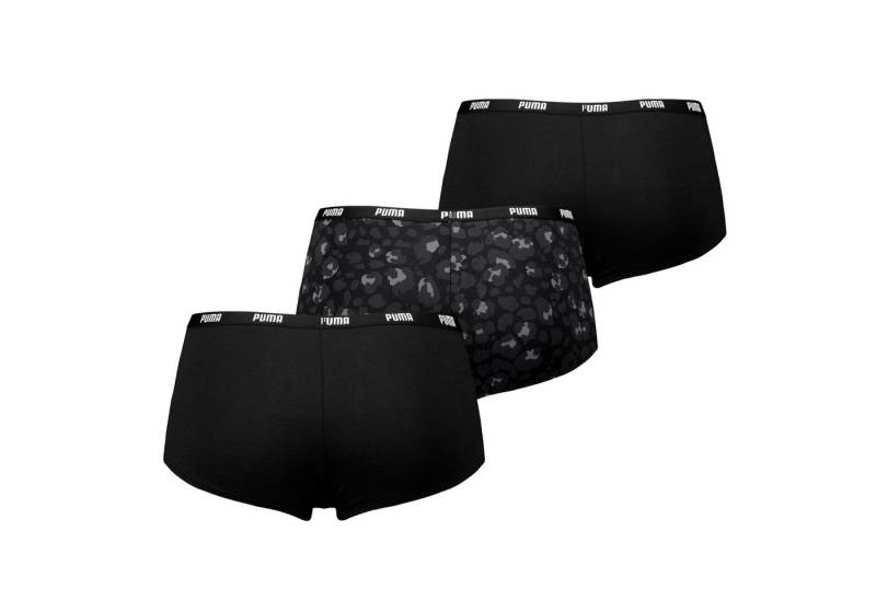 PUMA Panty PUMA WOMEN PRINTED MINI SHORT 3P PACK (3er Pack) 2x uni, 1x Animal-Design von PUMA
