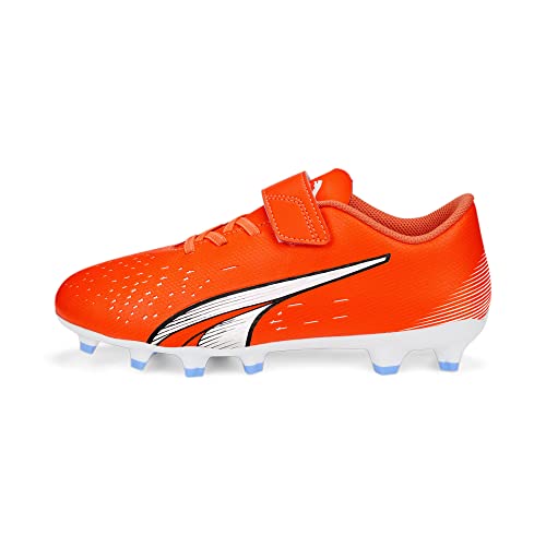 PUMA Play Fg/Ag V Jr Fussballschuh, Ultra Orange White Blue Glimmer, 31 EU von PUMA